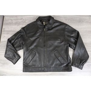 Eddie Bauer MEN'S Leather Legend Journeyman Bomber Jacket Size Large